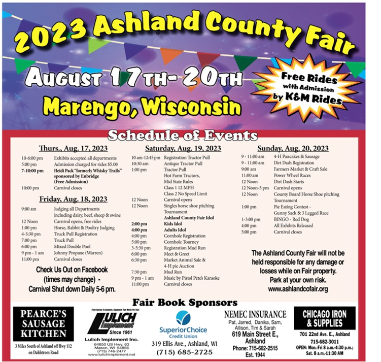 Ashland County Fair Schedule 23